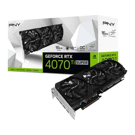 PNY NVIDIA GeForce RTX 4070 Ti SUPER 16GB VERTO OC Ada Lovelace Graphics Card